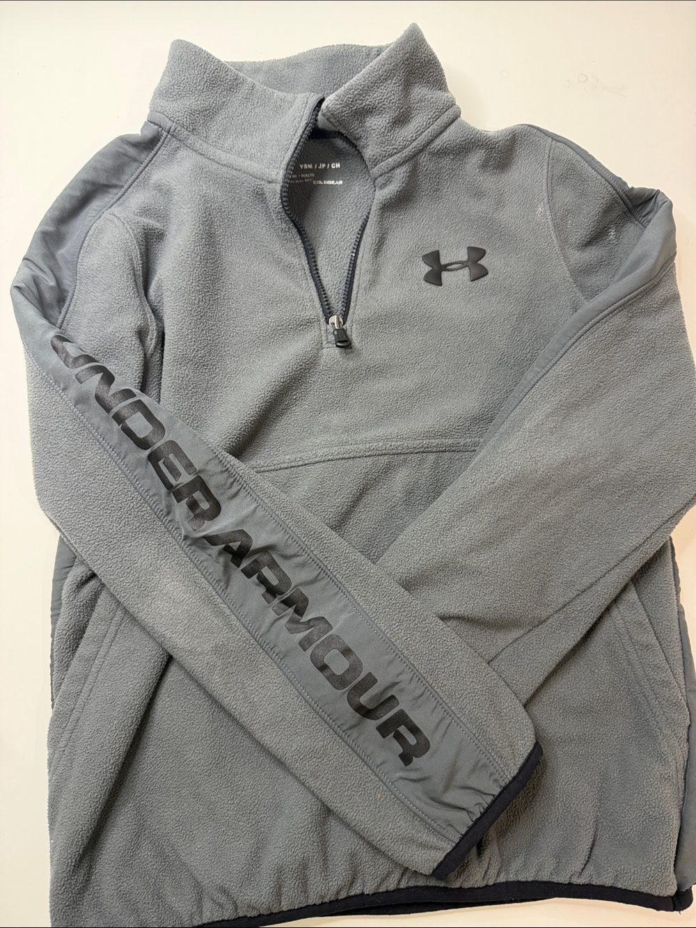 Under Armour Steel Gray Quarter-Zip Fleece Pullover